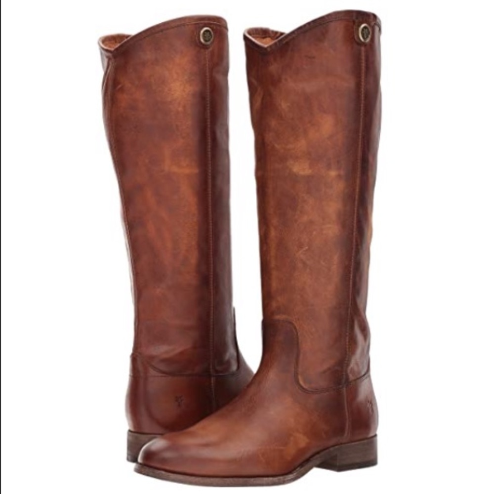 Frye Melissa Boot in Cognac Extended Size 7.5